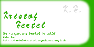 kristof hertel business card